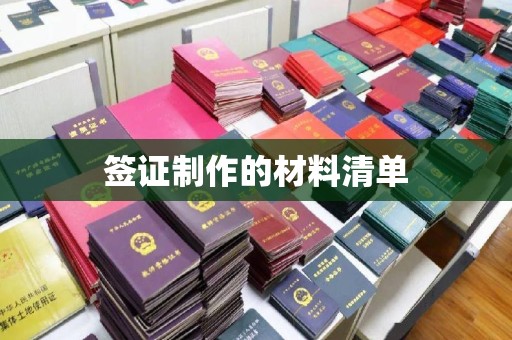 托克托签证制作的材料清单