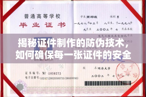 托克托揭秘证件制作的防伪技术，如何确保每一张证件的安全与真实