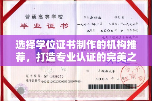 托克托选择学位证书制作的机构推荐，打造专业认证的完美之选
