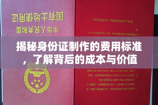 托克托揭秘身份证制作的费用标准，了解背后的成本与价值