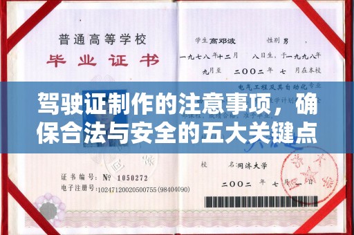 托克托驾驶证制作的注意事项，确保合法与安全的五大关键点