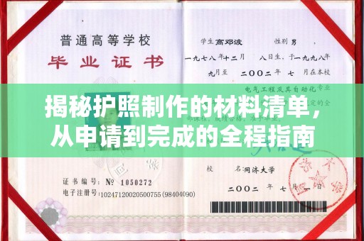 托克托揭秘护照制作的材料清单，从申请到完成的全程指南