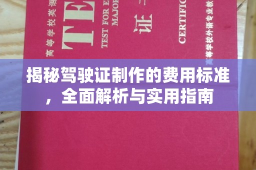 托克托揭秘驾驶证制作的费用标准，全面解析与实用指南