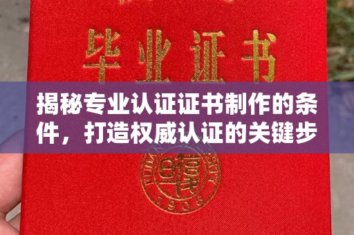 托克托揭秘专业认证证书制作的条件，打造权威认证的关键步骤