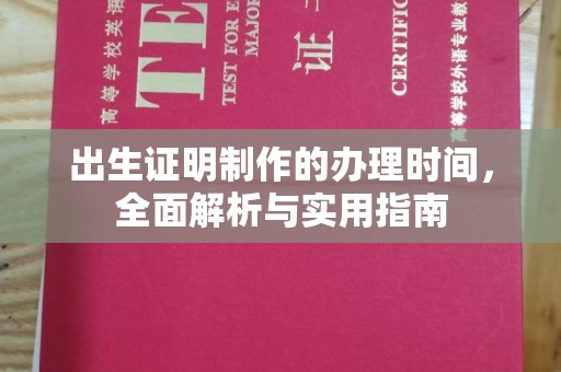 托克托出生证明制作的办理时间，全面解析与实用指南