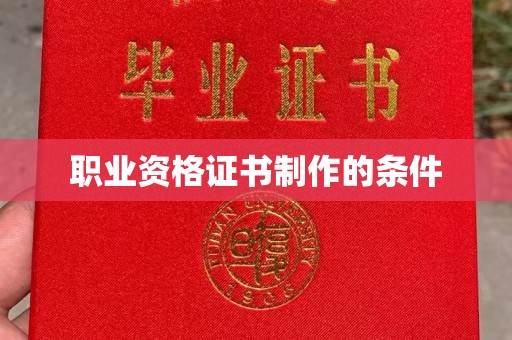 托克托职业资格证书制作的条件