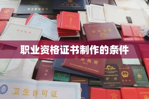 托克托职业资格证书制作的条件