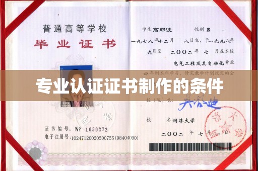 托克托专业认证证书制作的条件