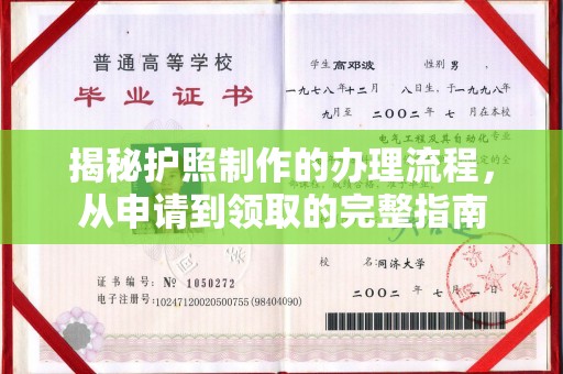 托克托揭秘护照制作的办理流程，从申请到领取的完整指南