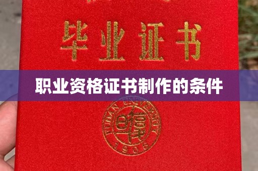 托克托职业资格证书制作的条件