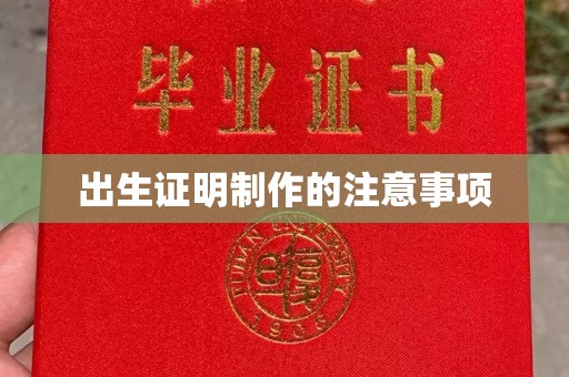 托克托出生证明制作的注意事项